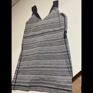 Lululemon grey and white support top